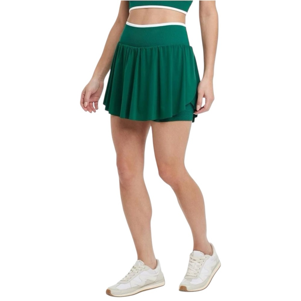 All In Motion High Rise Knit Skort Dark Green Shorts Women’s‎ Medium NWT